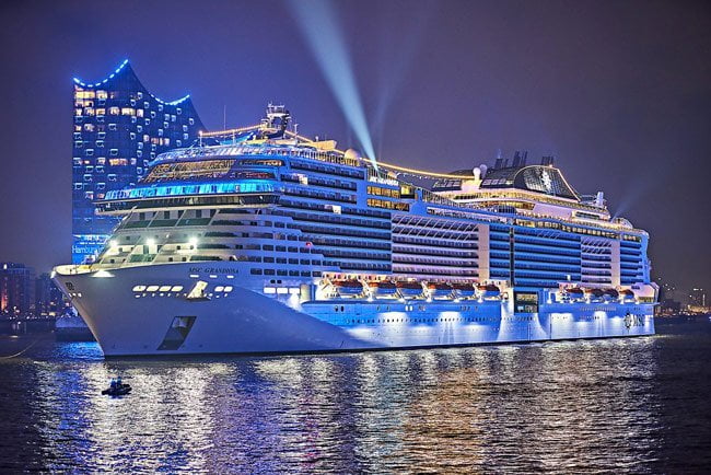 10 Biggest Cruise Ships in 2021- MSC Grandiosa Daily Logistics